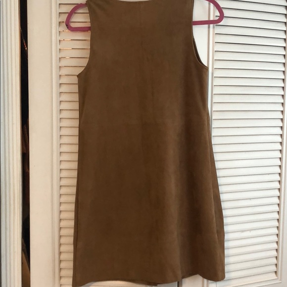 Abercrombie Brown Suede Button Up Dress - Picture 3 of 6